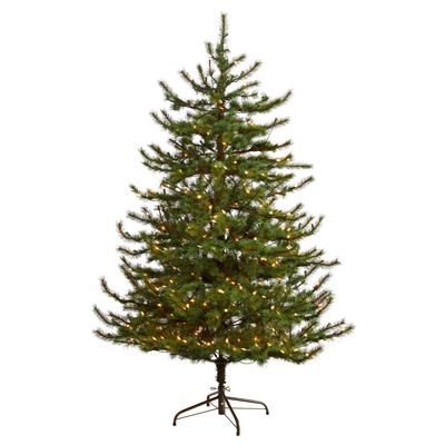 6'Vancouver Mountain Pine Artificial Christmas Tree with 350 Clear Lights and 1332 Bendable Branches