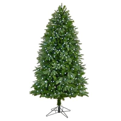 6.5'Fraser Fir Artificial Christmas Tree with 550 Gum Ball LED Lights with Instant Connect Technology and 965 Bendable Branches