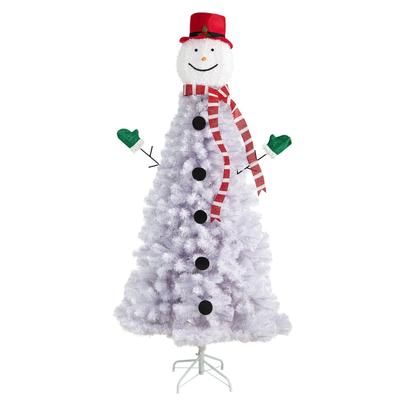 6.5'Snowman Artificial Christmas Tree with 804 Bendable Branches