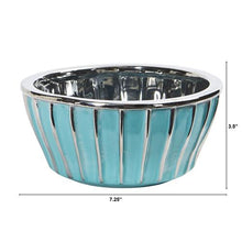 Load image into Gallery viewer, 7.25&quot; Teal Vase with Silver Burnishing
