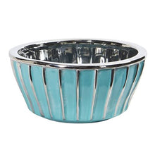 Load image into Gallery viewer, 7.25&quot; Teal Vase with Silver Burnishing
