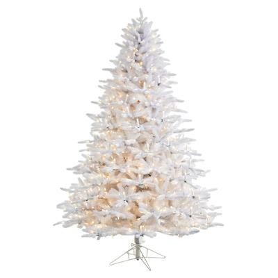 7.5' Candle Lit White Artificial Christmas Tree with 900 LED “Candle Lights