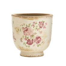 Load image into Gallery viewer, 7.5&quot; Tuscan Ceramic Floral Print Planter
