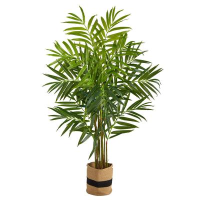 8'King Palm Artificial Tree in Handmade Natural Jute and Cotton Planter