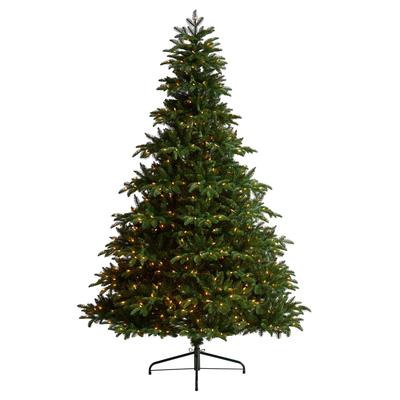 8'South Carolina Spruce Artificial Christmas Tree with 700 White Warm Lights and 3412 Bendable Branches