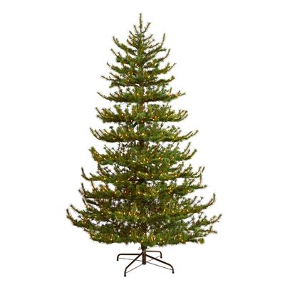 8'Vancouver Mountain Pine Artificial Christmas Tree with 650 Clear Lights and 2199 Bendable Branches