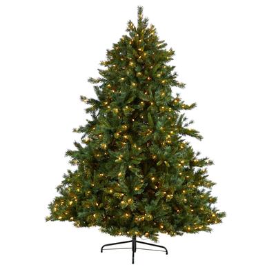 8'Wyoming Mixed Pine Artificial Christmas Tree with 650 Clear Lights and 2302 Bendable Branches
