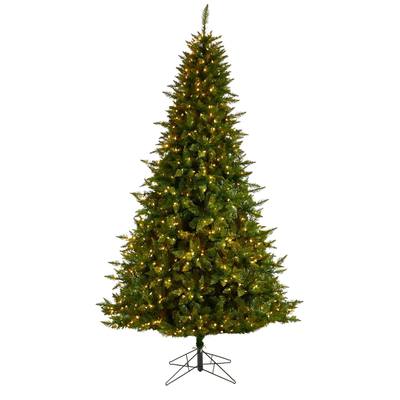 9'Vermont Spruce Artificial Christmas Tree with 850 Color Changing (Multifunction with Remote Control) LED Lights with Instant Connect Technology and 1984 Bendable Branches