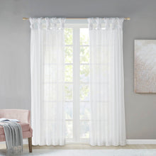 Load image into Gallery viewer, Madison Park Twisted Tab Voile Sheer Window Pair -50X95" Mp40-5469
