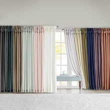 Load image into Gallery viewer, Madison Park Emilia 100% Polyester Twist Tab Lined Window Curtain MP40-6317 By Olliix
