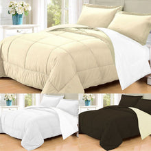 Load image into Gallery viewer, 3 PC Goose Down Alternative Reversible Comforter Sham Twin Full /Queen and King-150&#39; Blue-full size

