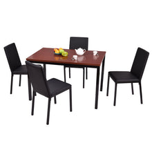 Load image into Gallery viewer, 5 pcs Dining Set with PU Leather Chairs
