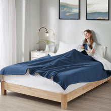 Load image into Gallery viewer, Fleece To Sherpa Heated Blanket - Queen ST54-0100 By Olliix
