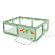 Load image into Gallery viewer, Extra-Large Safety Baby Fence with 50 Ocean Balls-Green
