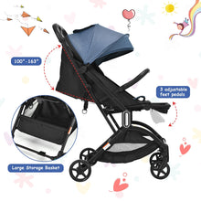 Load image into Gallery viewer, Foldable Lightweight Baby Travel Stroller for Airplane-Gray

