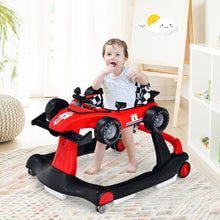 Load image into Gallery viewer, 4-in-1 Foldable Activity Push Walker with Adjustable Height-Red

