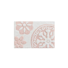 Load image into Gallery viewer, Madison Park Casablanca 100% Cotton Medallion Tufted Rug - 20x30&quot; - Blush MP72-4432 By Olliix

