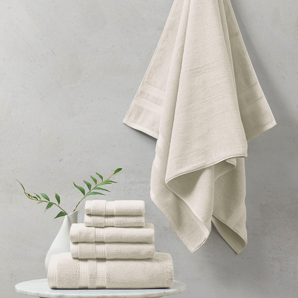 Plume 100% Cotton Feather Touch Antimicrobial Towel 6 Piece Set - BR73-2436