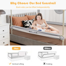 Load image into Gallery viewer, Vertical Lifting Baby Bedrail Guard with Lock-Gray
