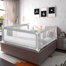 Load image into Gallery viewer, 76.8  Inch Baby Bed Rail with Double Safety Child Lock-Gray
