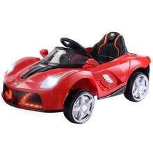 Load image into Gallery viewer, 12V RC LED Lights Battery Powered Kids Riding Car-Red
