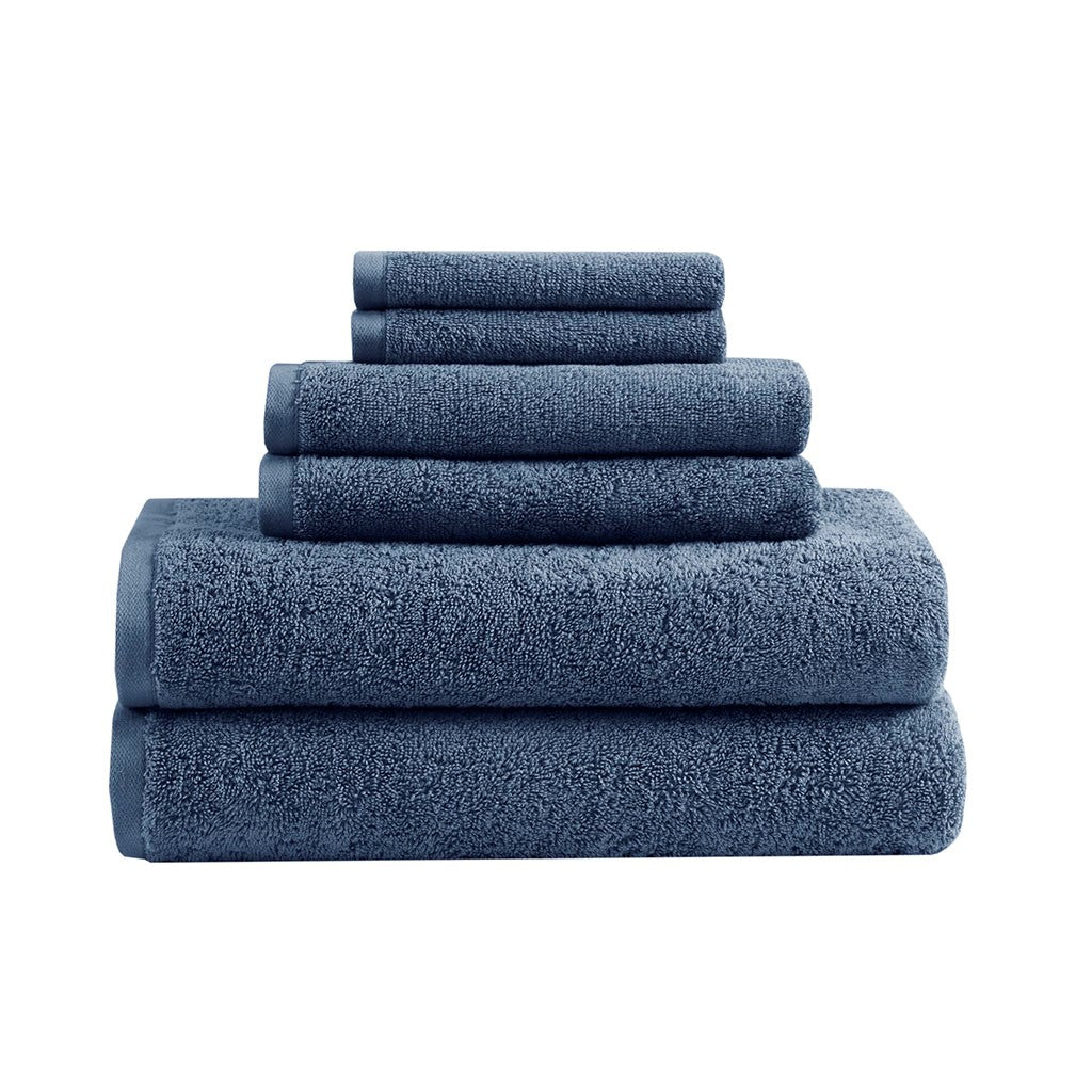 Loft 100% Cotton Solid 6 Piece Antimicrobial Towel Set - LCN73-0062