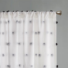 Load image into Gallery viewer, Intelligent Design Sophie 100% Polyester Pom Pom Embellished Window Panel ID40-1797 By Olliix

