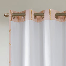 Load image into Gallery viewer, Total Blackout Metallic Print Grommet Top Curtain Panel -50X84" Id40-1406
