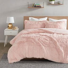 Load image into Gallery viewer, Intelligent Design Malea 100% Polyester Back Solid Shaggy Long Fur Comforter Set ID10-1825 By Olliix
