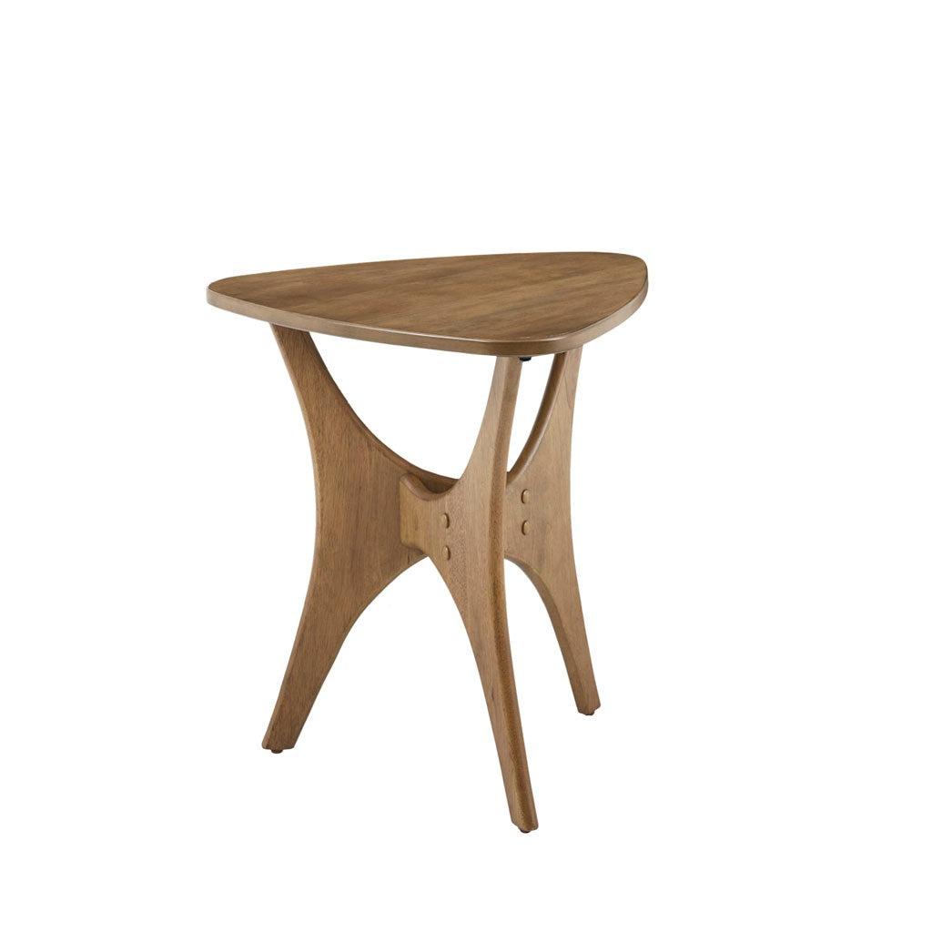Blaze Triangle Wood End Table II120-0428