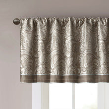 Load image into Gallery viewer, Madison Park Aubrey Jacquard Window Valance -50X18&quot; MP41-1456 By Olliix
