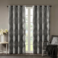 Load image into Gallery viewer, Bentley Ogee Knitted Jacquard Total Blackout Panel SS40-0064 By Olliix
