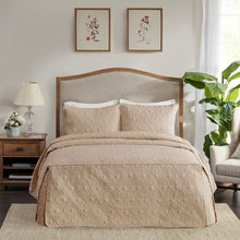 Load image into Gallery viewer, Madison Park Quebec 100% Polyester Fitted Bedspread - King - Khaki MP13-6479 By Olliix
