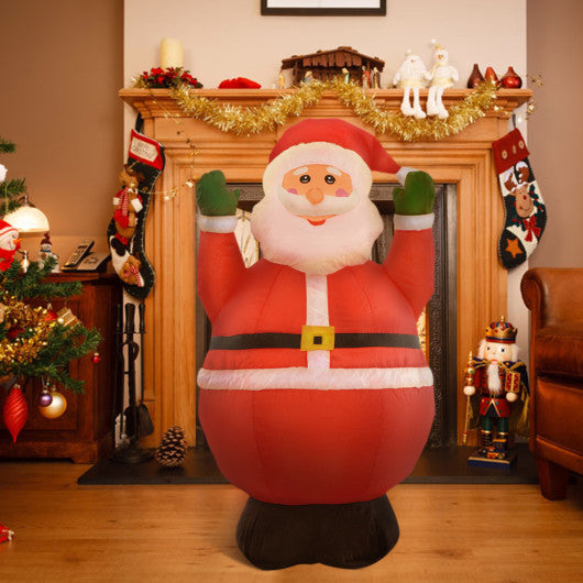 4 ft Inflatable Christmas Xmas Santa Claus with Two Hands up Decoration