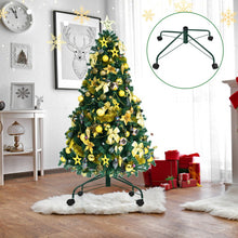 Load image into Gallery viewer, Metal Christmas Tree Stand with Rolling Wheels For Tree Up to 7/9 Ft Tall-9&#39;
