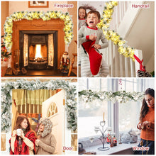 Load image into Gallery viewer, 9 Feet Pre-Lit Artificial Christmas Garland with 50 LED Lights
