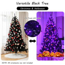 Load image into Gallery viewer, Black Artificial Christmas Halloween Tree with Purple LED Lights-6&#39;
