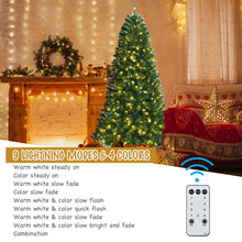 Load image into Gallery viewer, Artificial Hinged Christmas Tree with Remote-controlled Color-changing LED Lights-8&#39;
