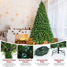 Load image into Gallery viewer, Pre-Lit Hinged Lifelike Lush Artificial Christmas Tree with PVC Tips-9&#39;
