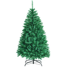 Load image into Gallery viewer, 6 Feet Green Iridescent Tinsel Artificial Christmas Tree with 736 Branch Tips
