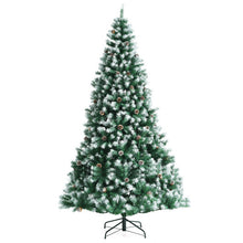 Load image into Gallery viewer, Artificial Snow Flocked Christmas Tree with Pine Cones
