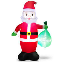 Load image into Gallery viewer, 5 Feet Christmas Inflatable Santa Claus Holding Gift Bag for Yard and Garden Lawn
