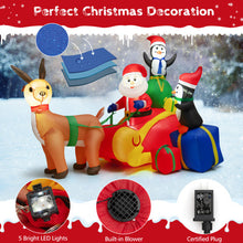 Load image into Gallery viewer, 6 Feet Long Christmas Inflatable Decoration with Built-in LED Lights and Waterproof Blower
