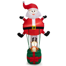 Load image into Gallery viewer, 8 Feet Inflatable Santa Claus and Reindeer
