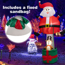 Load image into Gallery viewer, 8 Feet Inflatable Santa Claus and Reindeer
