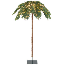 Load image into Gallery viewer, 6 Feet Pre-Lit Xmas Palm Artificial Tree with 250 Warm-White LED Lights
