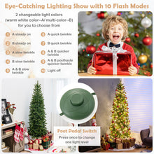 Load image into Gallery viewer, 6 Feet Pre-Lit Artificial Christmas Tree with 648 PVC PE Branch Tips
