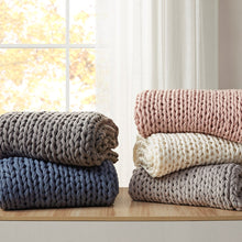 Load image into Gallery viewer, Handmade Chunky Double Knit Throw MP50-7316 By Olliix
