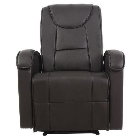Ergonomic Massage Sofa Chair Electric Vibrating Recliner Lounge w/Control-Black