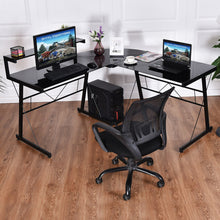 Load image into Gallery viewer, Modern Executive L-Shaped Glass Computer Desk
